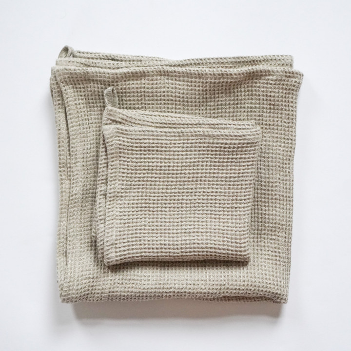 Vaffelhåndklæde af linned - forskellige størrelser