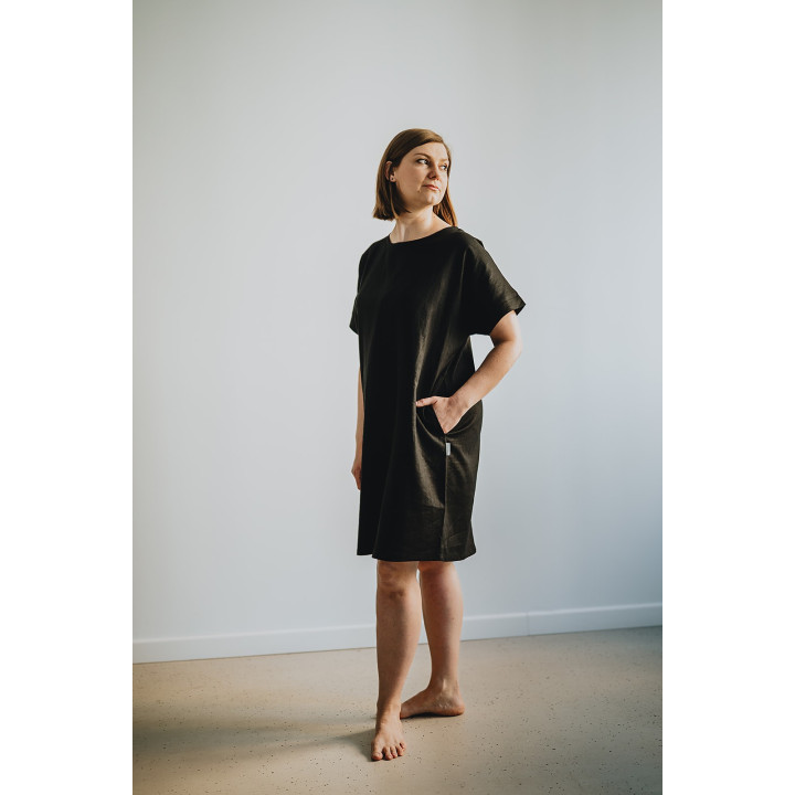 Britta hørkjole (sort)