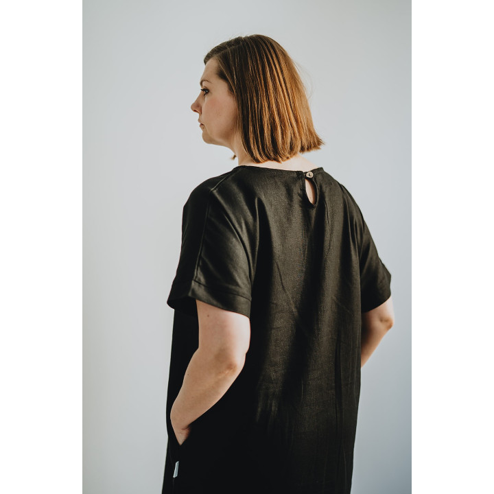 Britta hørkjole (sort)