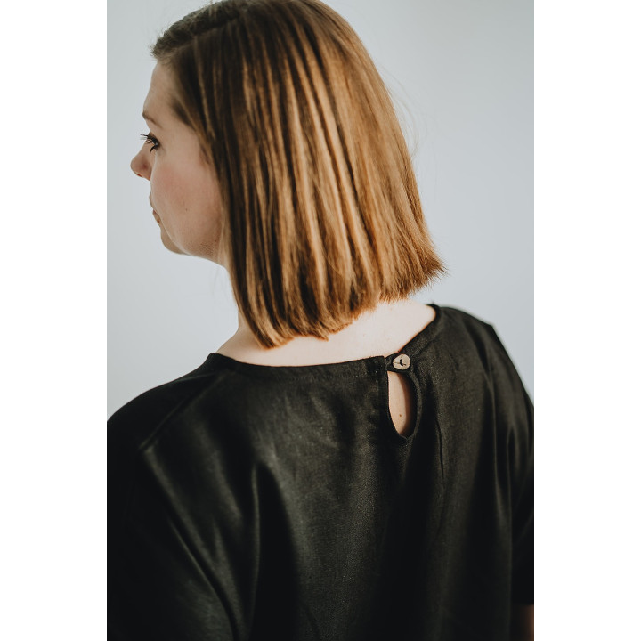 Britta hørkjole (sort)