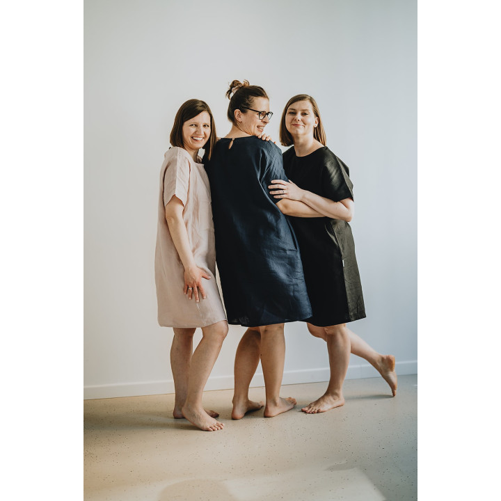 Britta hørkjole (sort)