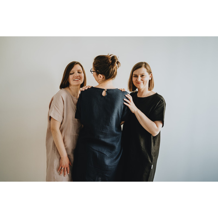 Britta hørkjole (powder pink)