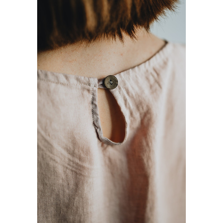 Britta hørkjole (powder pink)