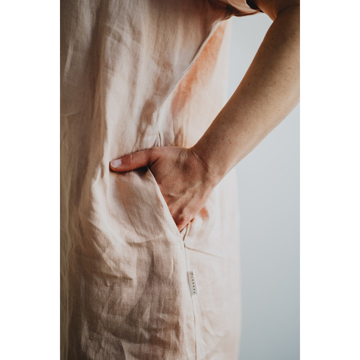 Britta hørkjole (powder pink)