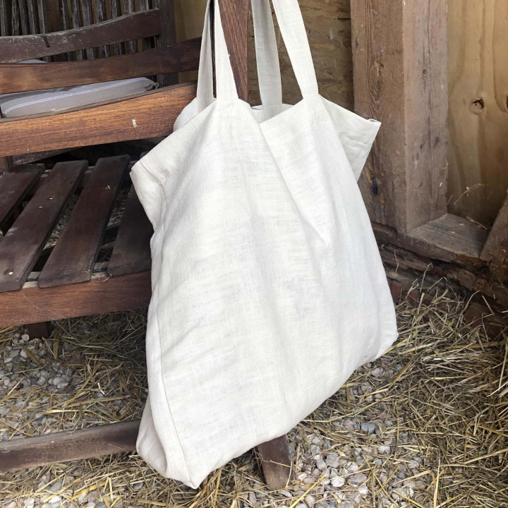 Agda linned taske (naturlig)