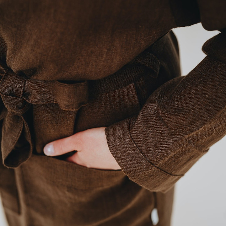 Linned badekåbe|100% linned|Naturlig og blød.