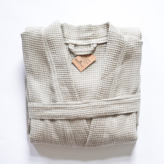 Hør morgenkåbe Absorberende og meget blød|100% linned