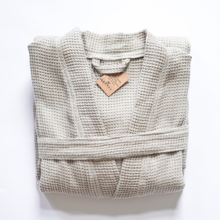 Hør morgenkåbe Absorberende og meget blød|100% linned