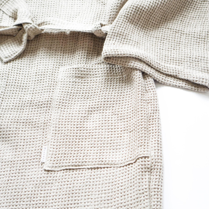 Hør morgenkåbe Absorberende og meget blød|100% linned