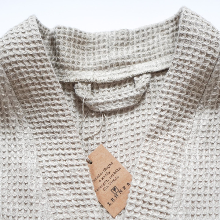 Hør morgenkåbe Absorberende og meget blød|100% linned