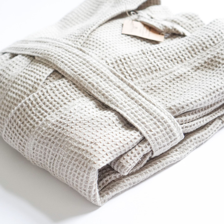 Hør morgenkåbe Absorberende og meget blød|100% linned