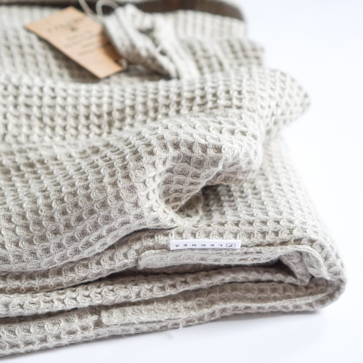 Hør morgenkåbe Absorberende og meget blød|100% linned