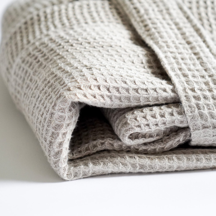 Hør morgenkåbe Absorberende og meget blød|100% linned