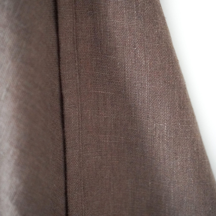 Linned strandhåndklæde (chokolade)