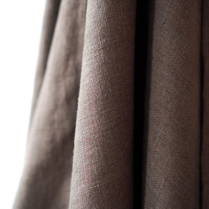 Linned strandhåndklæde (chokolade)