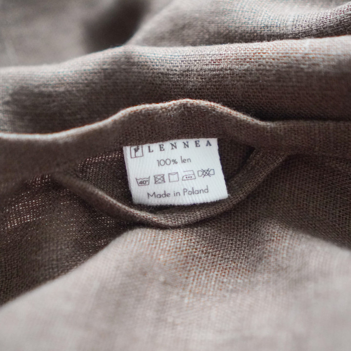 Linned strandhåndklæde (chokolade)