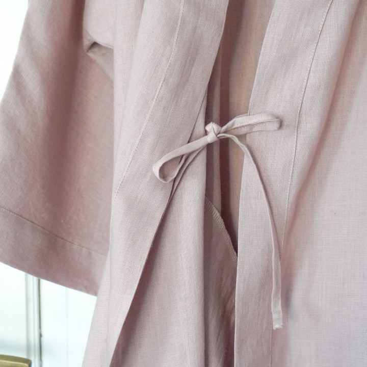 Linned kimono (powder pink) - polsk produkt|Lennea