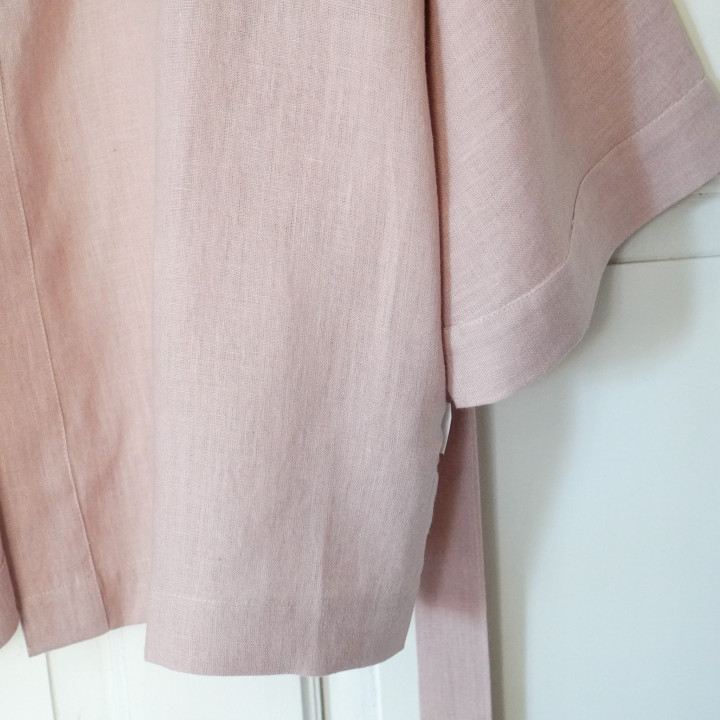 Linned kimono (powder pink) - polsk produkt|Lennea
