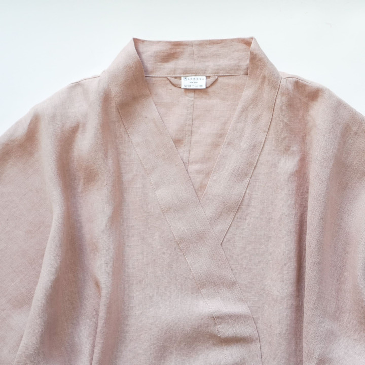 Linned kimono (powder pink) - polsk produkt|Lennea