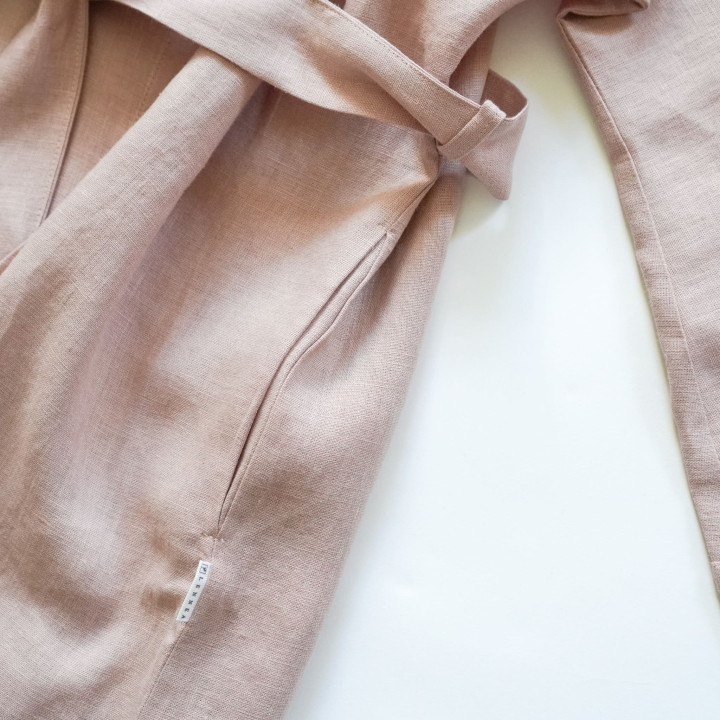 Linned kimono (powder pink) - polsk produkt|Lennea
