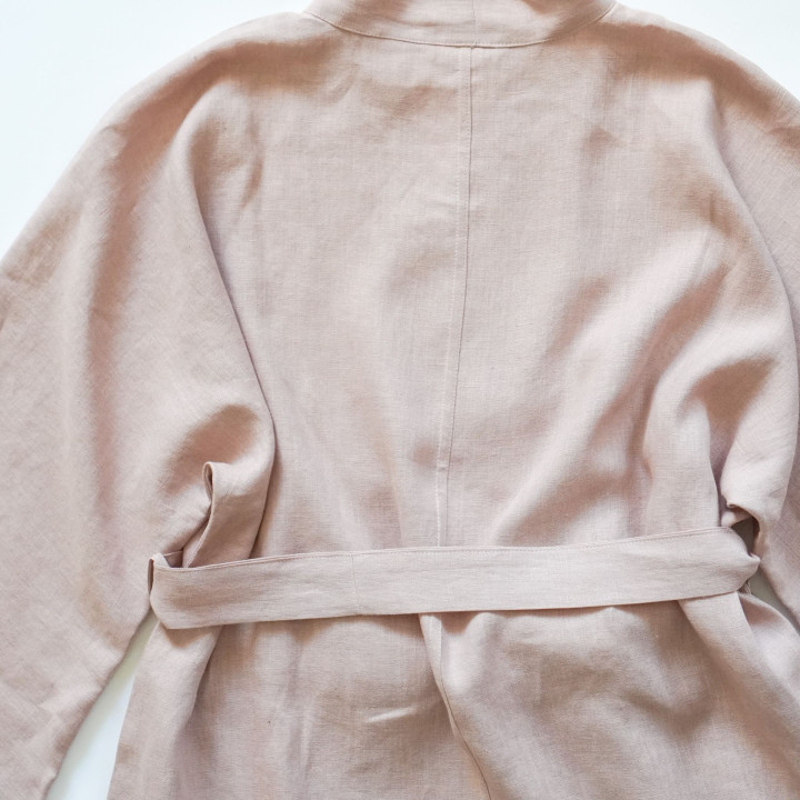 Linned kimono (powder pink) - polsk produkt|Lennea