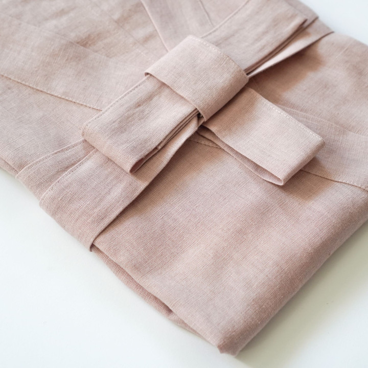Linned kimono (powder pink) - polsk produkt|Lennea