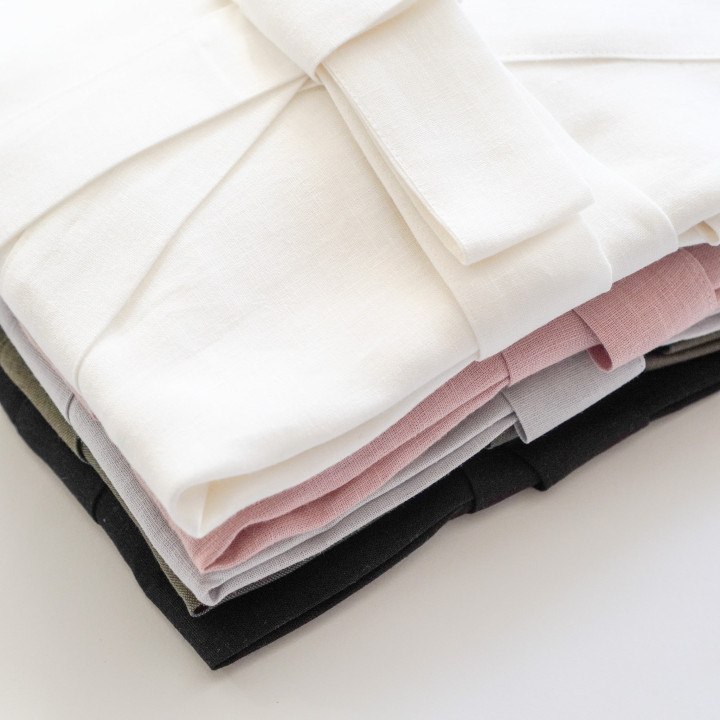 Linned kimono (elfenben) - den perfekte gave til bruden