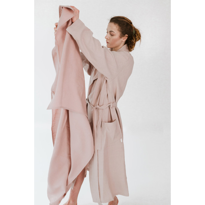 Lniany ręcznik (róż)