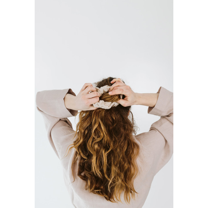 Scrunchie hårbånd i hør