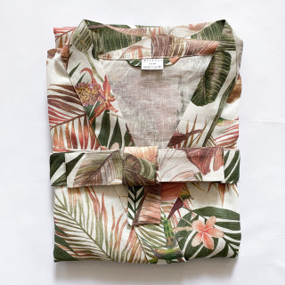 Linned kimono (elfenben) - den perfekte gave til bruden