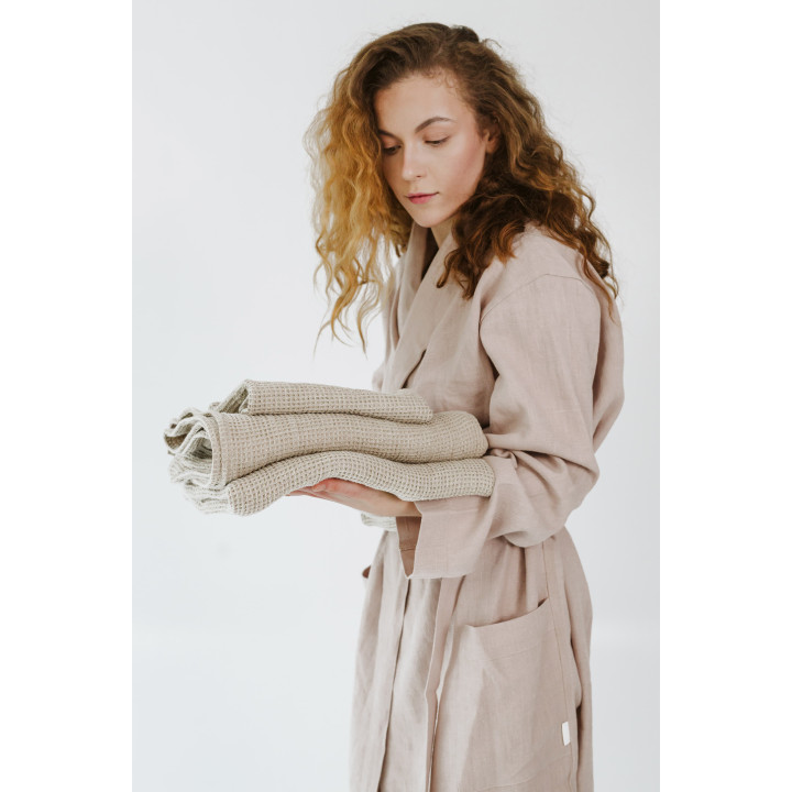 Vaffelhåndklæde af linned - forskellige størrelser