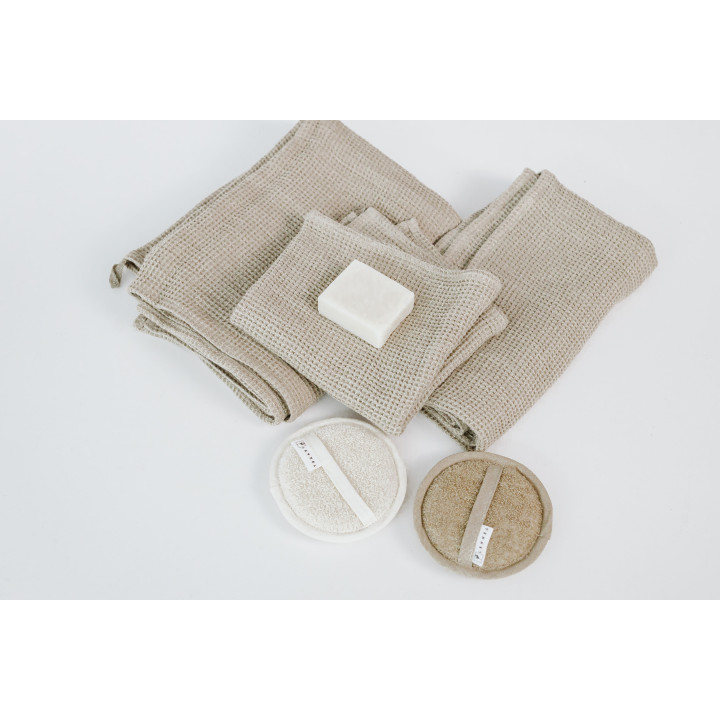 Vaffelhåndklæde af linned - forskellige størrelser