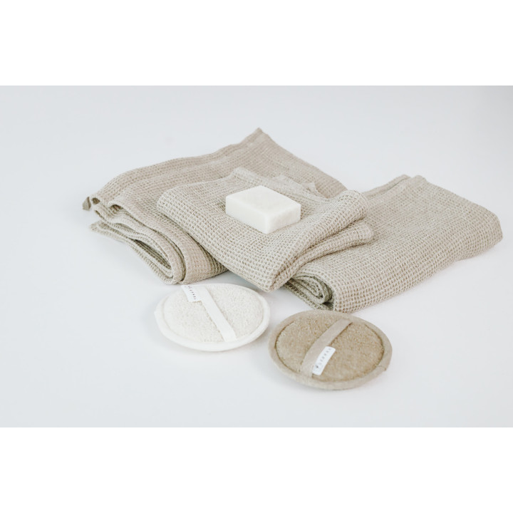 Vaffelhåndklæde af linned - forskellige størrelser