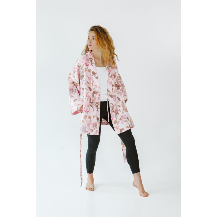Lniane kimono (Piwonie)