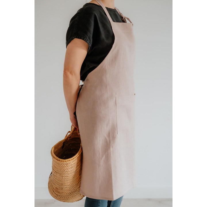 Fartuch klasyczny pudrowy róż