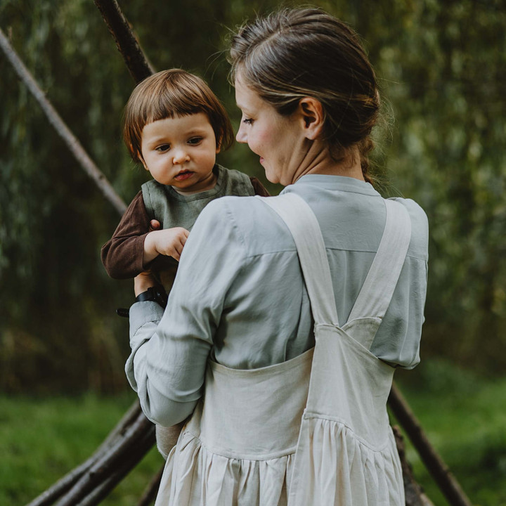 Mia kjole forklæde - naturligt hør