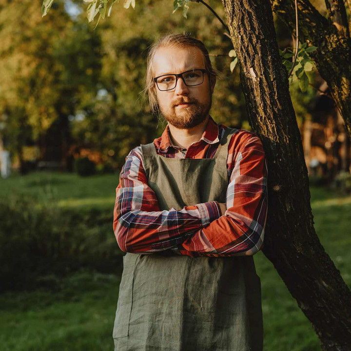 Ronja forklæde (oliven)