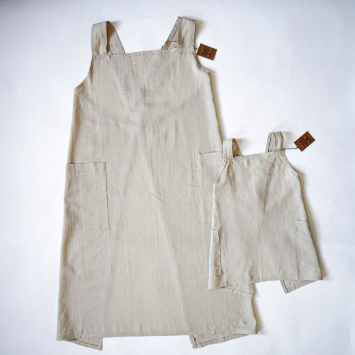 Forældre + barn sæt (naturlig)