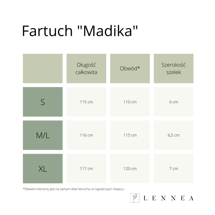 Madika japansk forklæde (sort)