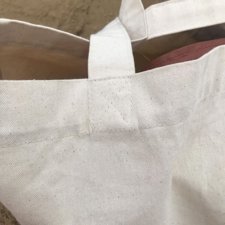 Agda bomuldstaske (naturlig) - skulder