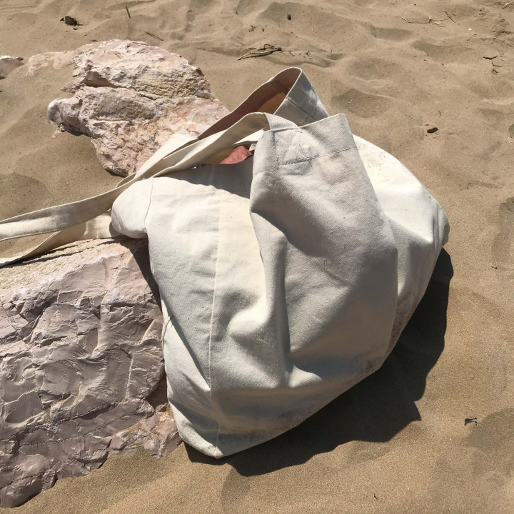 Agda bomuldstaske (naturlig) - skulder