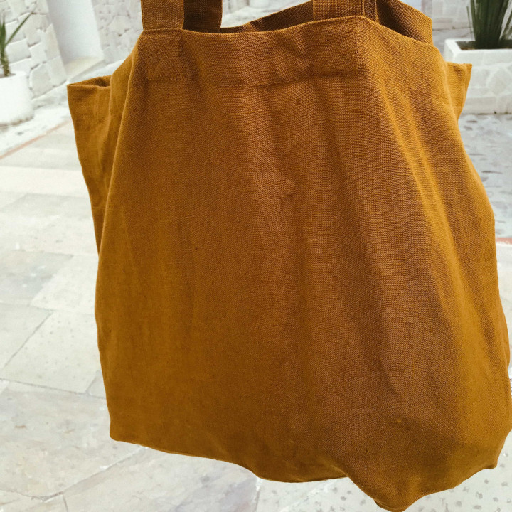 Agda hørtaske - meget rummelig og komfortabel