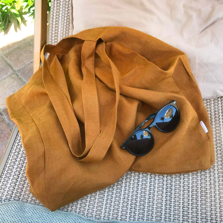 Agda hørtaske - meget rummelig og komfortabel