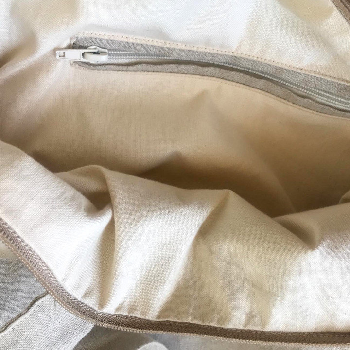 Ida linned taske (naturlig) - shopper taske