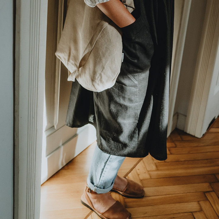 Ida linned taske (naturlig) - shopper taske