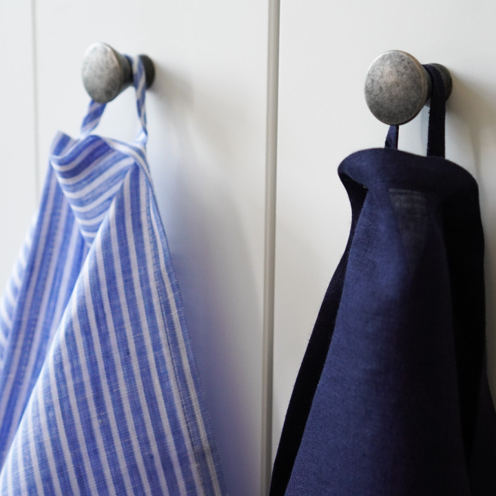 Hørklæde (blå striber)