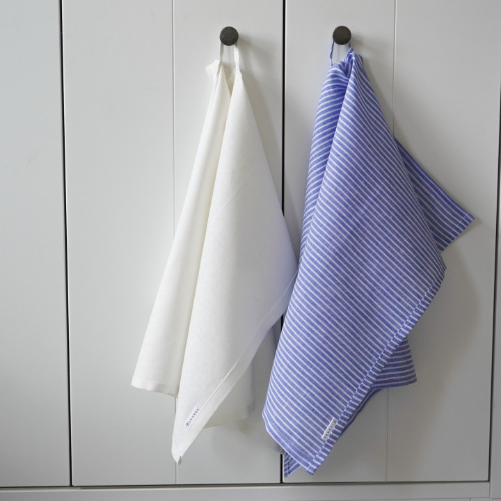 Hørklæde (blå striber)