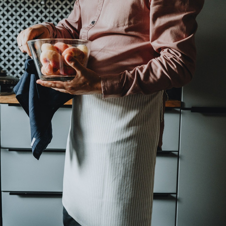 2-i-1 stofforklæde (naturlige striber)