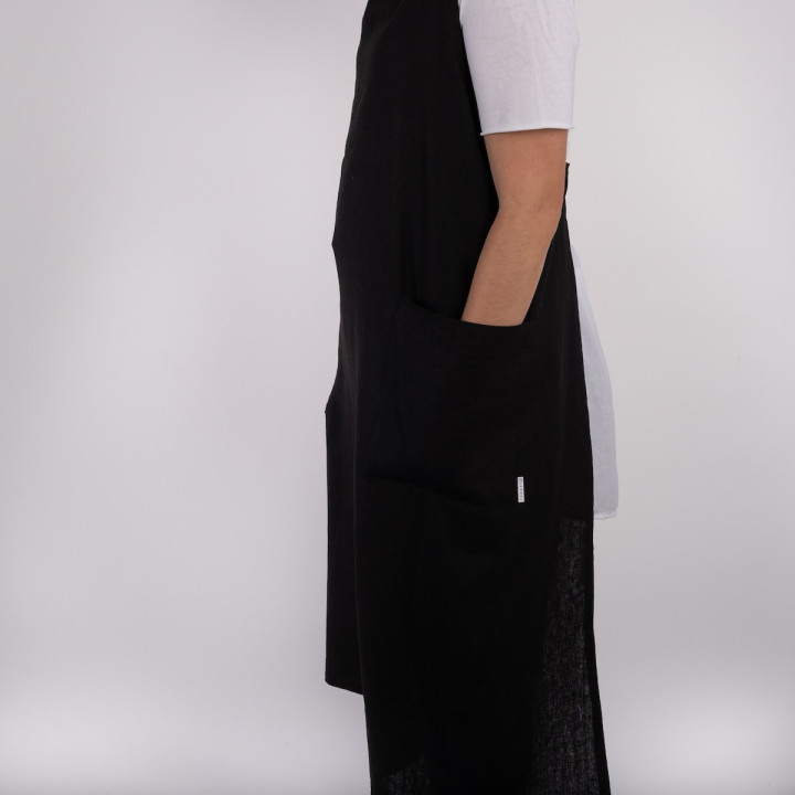 Madika japansk forklæde (sort)