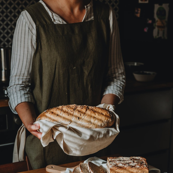 Blomsterforklæde - med dit logo - broderi - lennea.pl